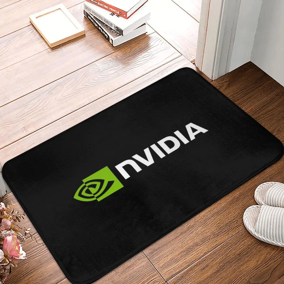 

Nvidia Doormat Carpet Mat Rug Polyester PVC Anti-slip Floor Decor Bath Bathroom Kitchen Living Room 40x60