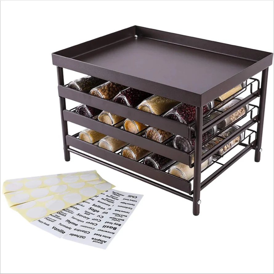 

Kit Kitchen cabinet kit organizador de armario de cozinh Spices bottle Seasoning pot organizer Jars Container Rack Shelves unit