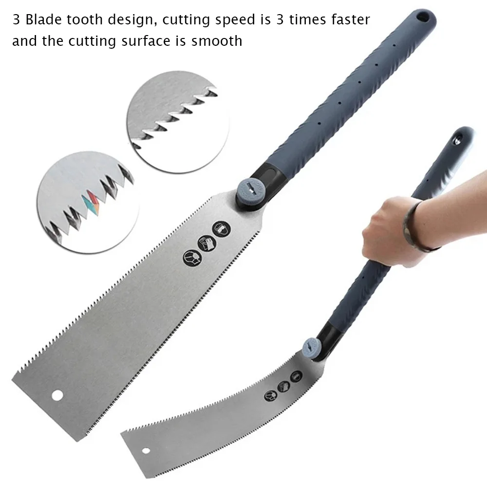 Двухсторонняя пила японская ручная деревообрабатывающая пластиковая ручка из