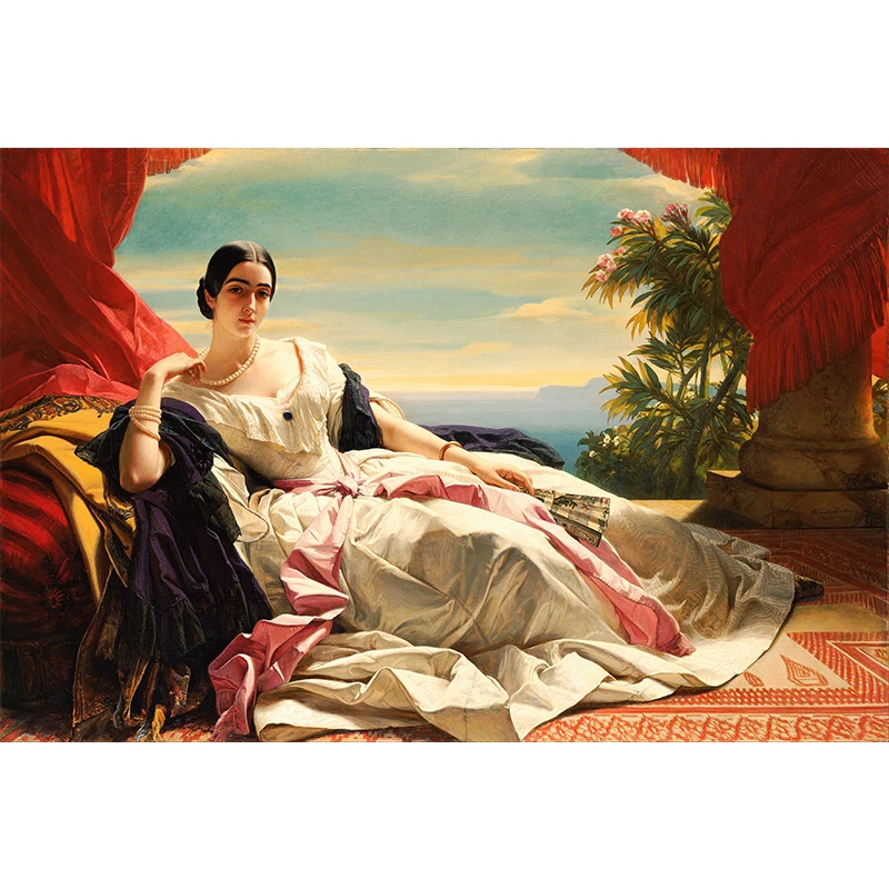 Franz Hal Famous Painting Free Shipping Classical Court Noble Women Oil Canvas Prints Art Decor Picture Home | Дом и сад