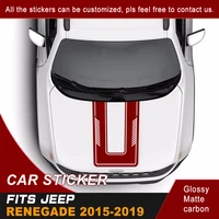 car decals 1 piece hood bonnet stripe graphic vinyl cool sticker customized fit for jeep renegade 2015 2016 2017 2018 2019