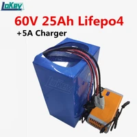 20s 60v 25ah lifepo4 battery pack for electric bike bicycle motorcycle electric tricycles golf trolley 5a charger