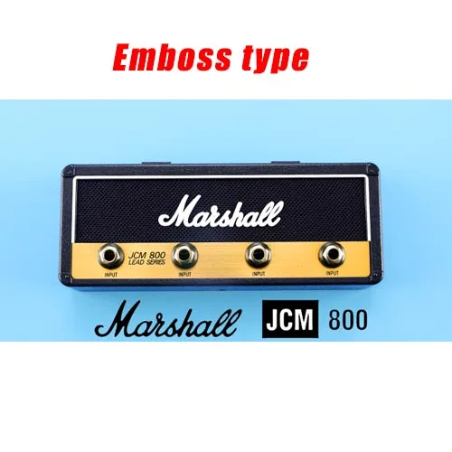 Emboss type Брелок для ключей Marshall Rock, электрогитара, динамик, подвесной ключ, крючок, брелок для хранения ключей, винтажный JCM800 1959SLP BULLET GP69 - Цвет: Emboss type