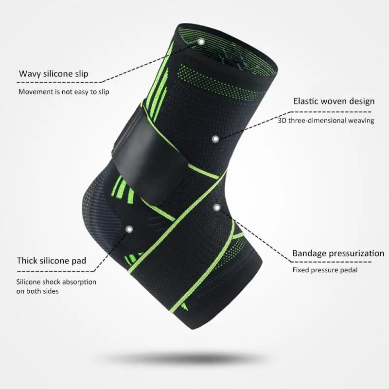 1 шт. спортивный бандаж на лодыжку компрессионный ремешок рукава поддержка 3D
