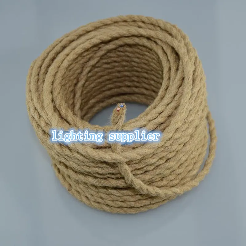 

2*0.75mm2 1/2/3/5/10M Edison Vintage Electrical Wire Rope Twisted Wire Retro Textile Braided Cable Pendant Light Wire Lamp Cord