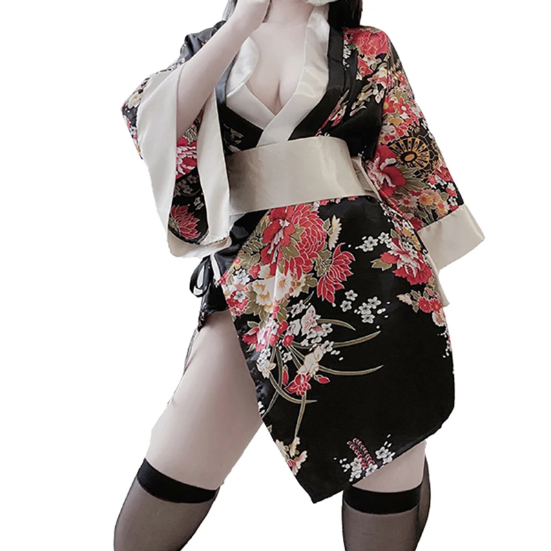

Sexy Japanese Kimmono Robe Sexy Outfit Traditional Pajamas Women Erotic Lingerie Soft Pajamas Sexi Nightwear