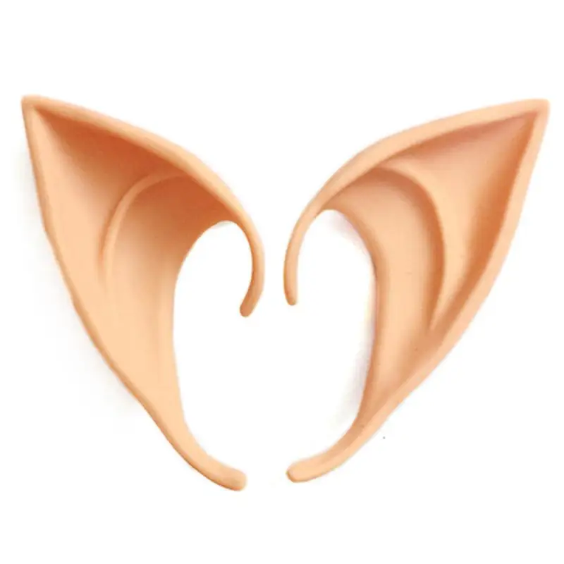 

1 Pair Elf Ears Halloween Party Elven Latex Soft False Ears Anime Fairy Cosplay Costumes Vampire Soft Christmas Party Mask