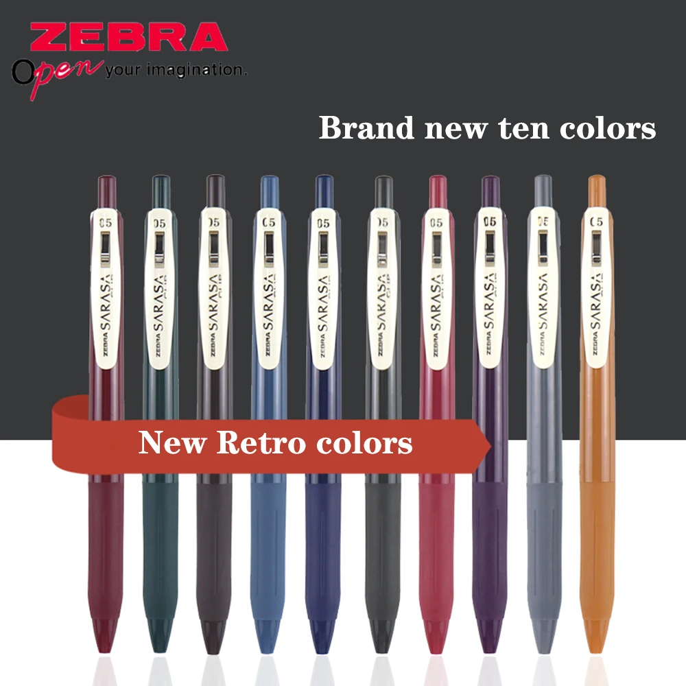 

10 Colors ZEBRA SARASA Gel Pen JJ15 Retro Color 0.5mm Limited Edition Quick-Drying Writing Smooth Signature Pen Stationery