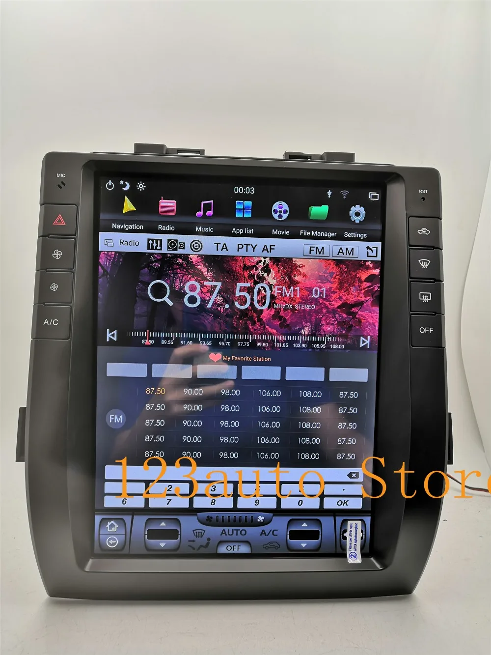 13 дюймов вертикальный экран Tesla стиль Android 8,1 Авто DVD gps навигатор плеер для TOYOTA Alphard ips PX6
