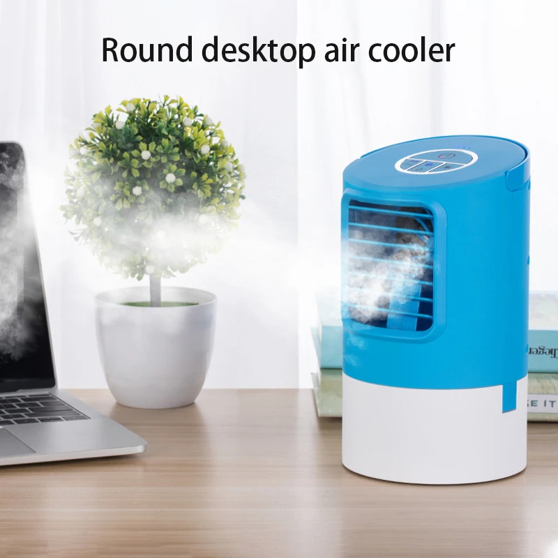 

New Air Cooler Mini Water-cooled Air Conditioner Spray Humidifier Fan LED Colorful Lights AC Unit Portable Home Air Conditioner