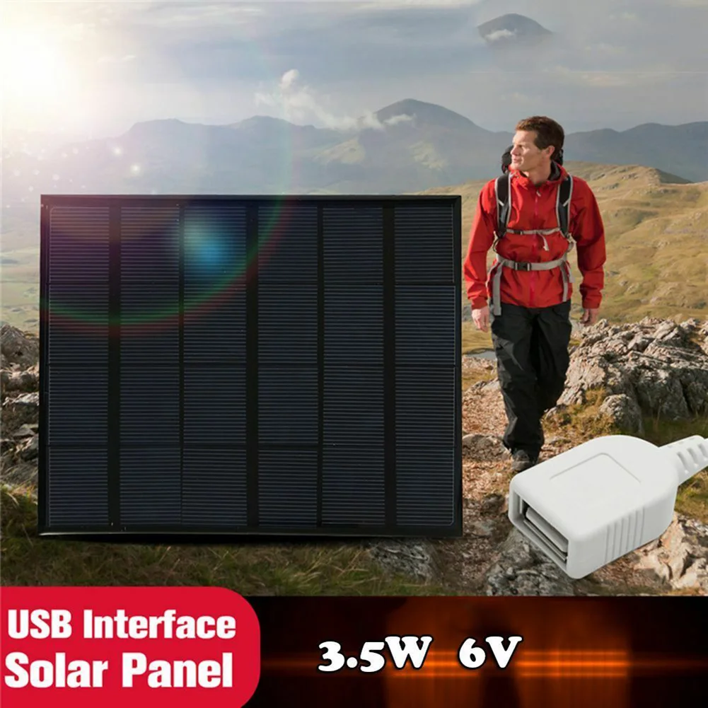 Горячая солнечная панель система зарядное устройство 3 5 W 6V зарядка для банк