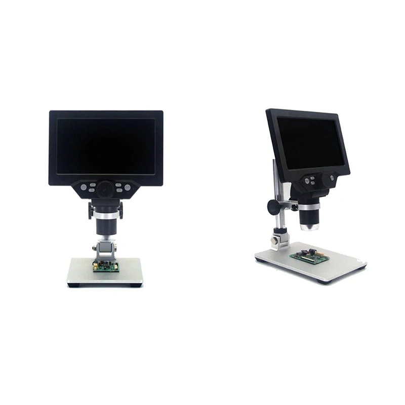

G1200 Цифровые микроскопы 7 дюймовый большой Цвет Экран плоской объемной ЖК-дисплей Дисплей 12MP 1-1200X непрерывного усиления Лупа с