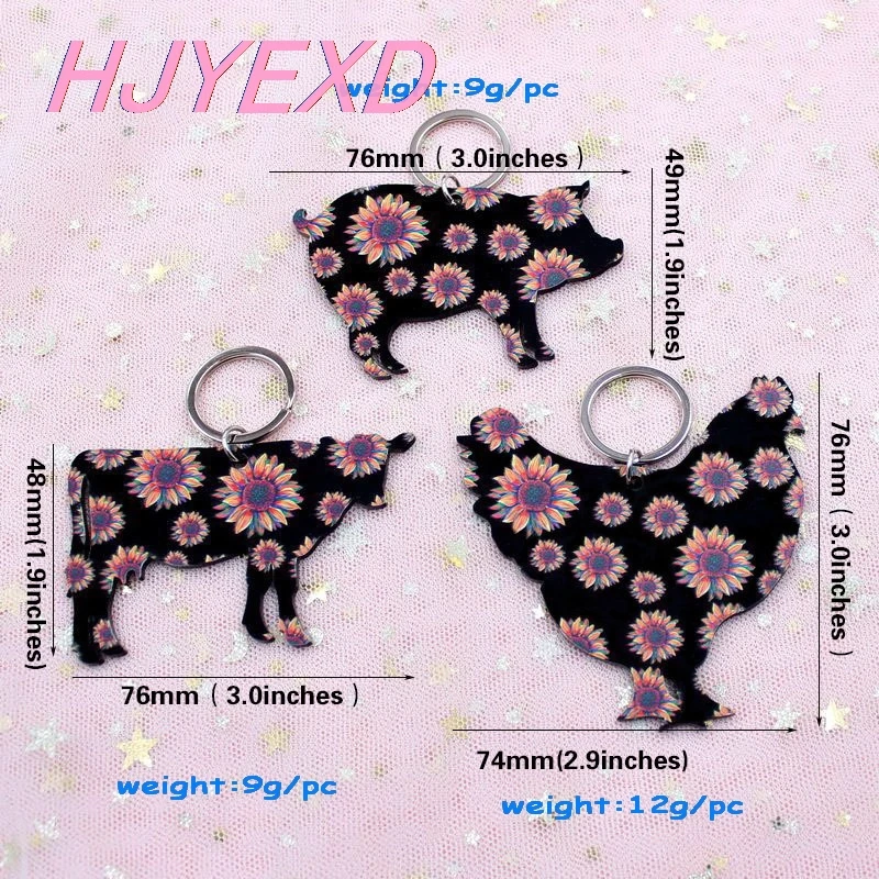 3 дюйм (ов) акриловое волокно пасхальное брелок корова кролик с рисунком Овцы на