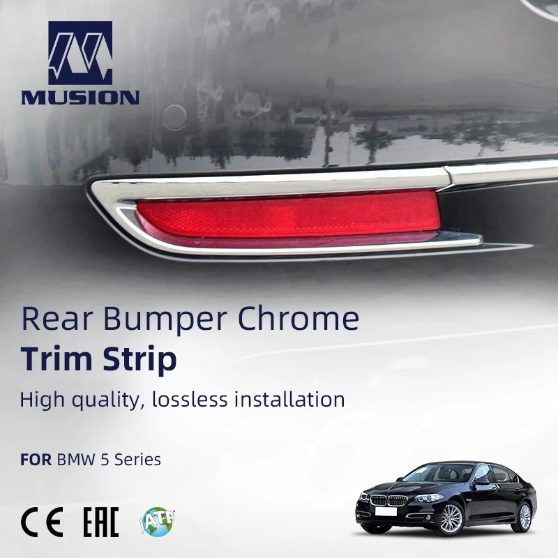 Auto Exterior Accessory F18LCI Car Rear Bumper Chrome Strip Fit For BMW 5 Series From Musion | Автомобили и мотоциклы