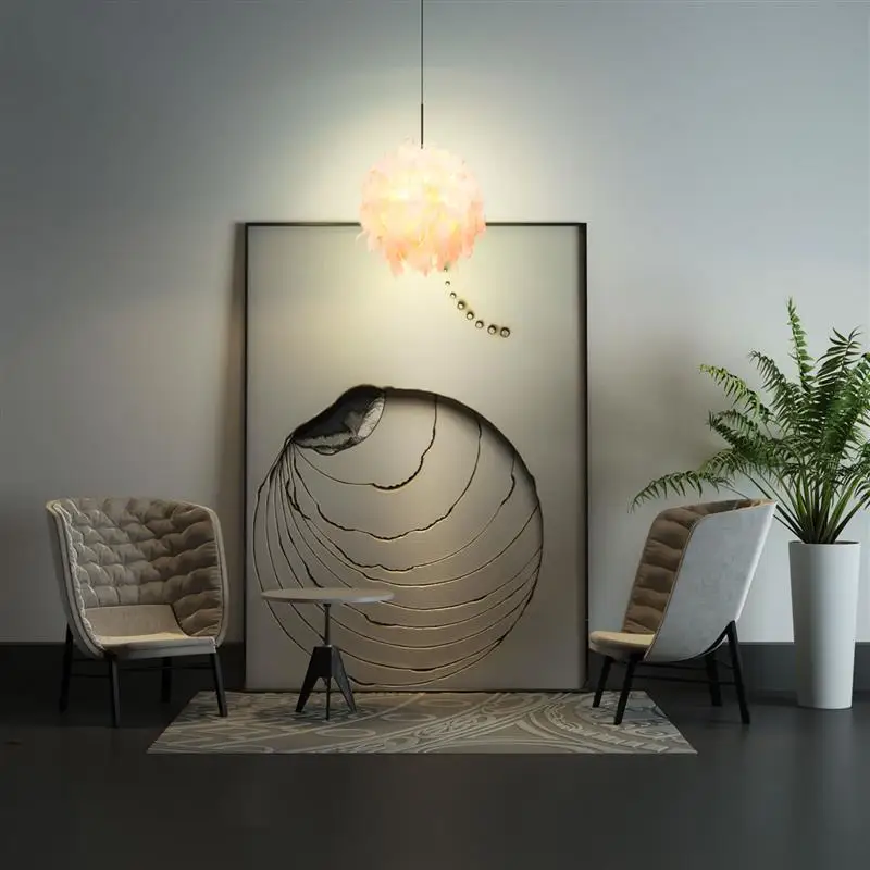 Современная подвесная потолочная лампа с перьями 220 В Потолочная люстра