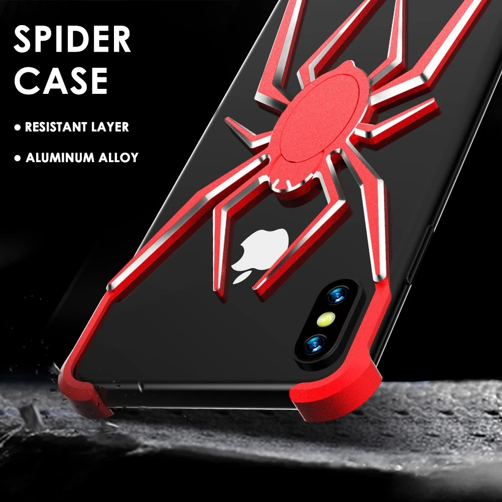 

Spider serial Shockproof Armor Phone Back Case for iphone 11 pro max Silicone Hybrid Hard PC Three Proofing Case Cover
