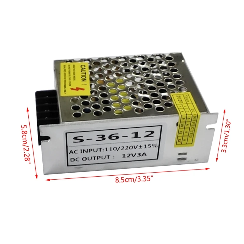 

AC 100-260V To DC 12V 3A 36W Switch Power Supply Driver Adapter LED Strip Light