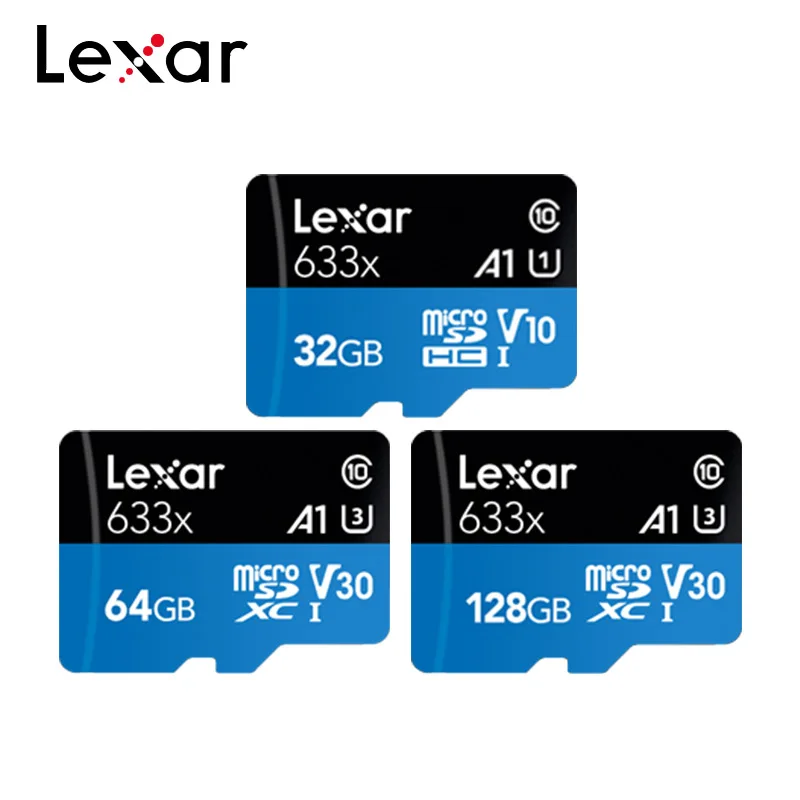 Оригинальный Lexar Micro SD карта 633x128 Гб 64 оперативной памяти 32 встроенной высокая
