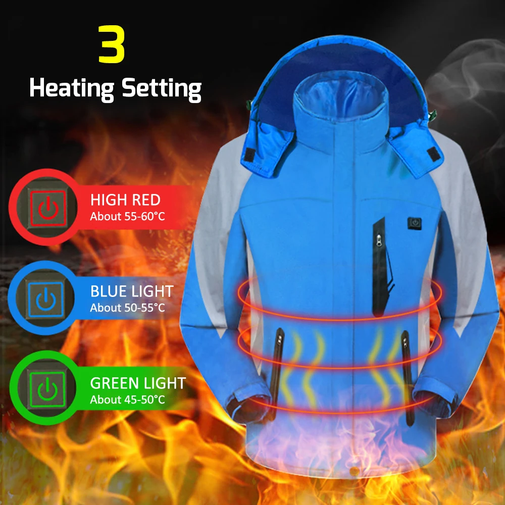Женское Мужское пальто с подогревом заряжаемая электрическая грелка снегоход