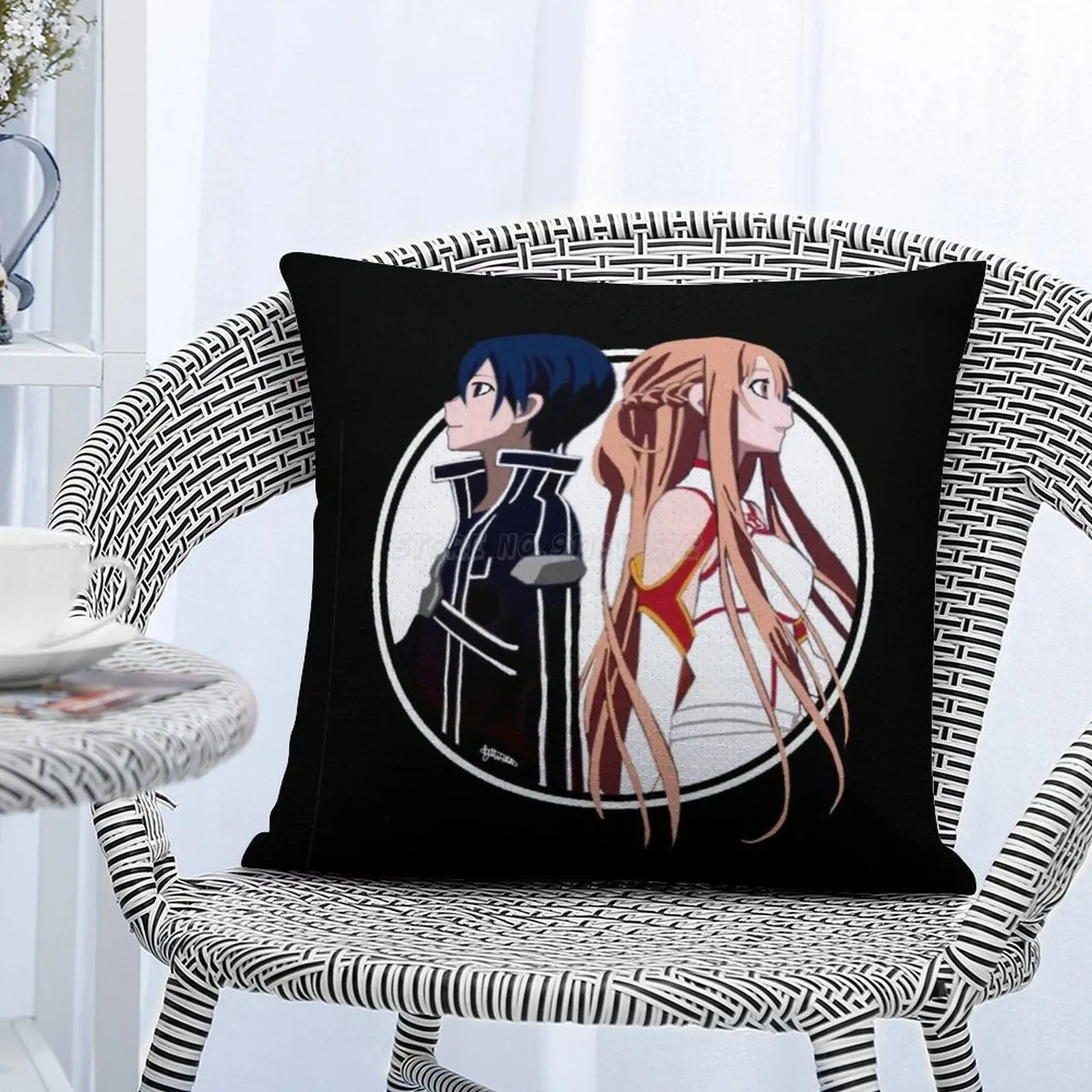 Чехол-Подушка с блестками Kirito And Asuna 40 см x | Дом и сад