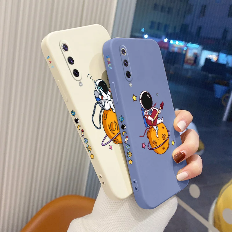 

Guitar Astronaut Phone Case For Xiaomi Mi 9 8 Liquid Silicone Cover