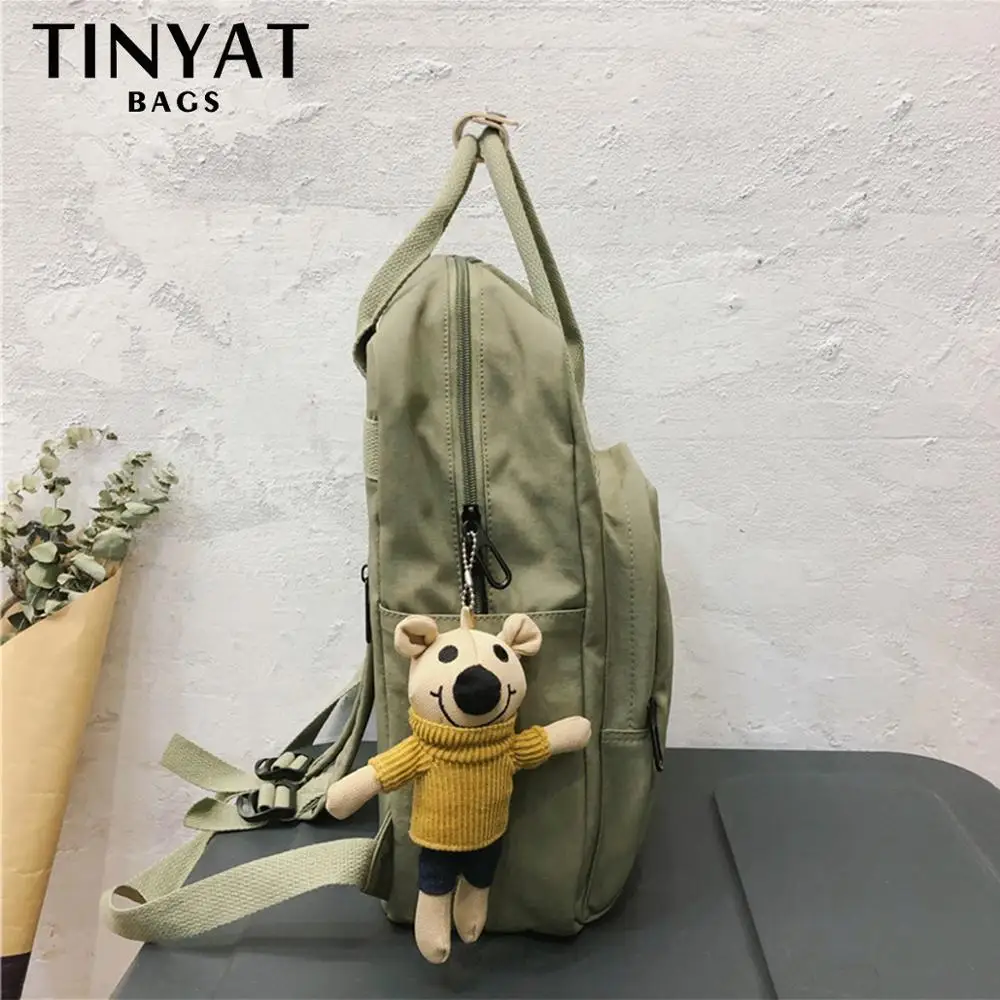 TINYAT fashion black backpack children school bags for girls waterproof oxford large teenagers | Багаж и сумки