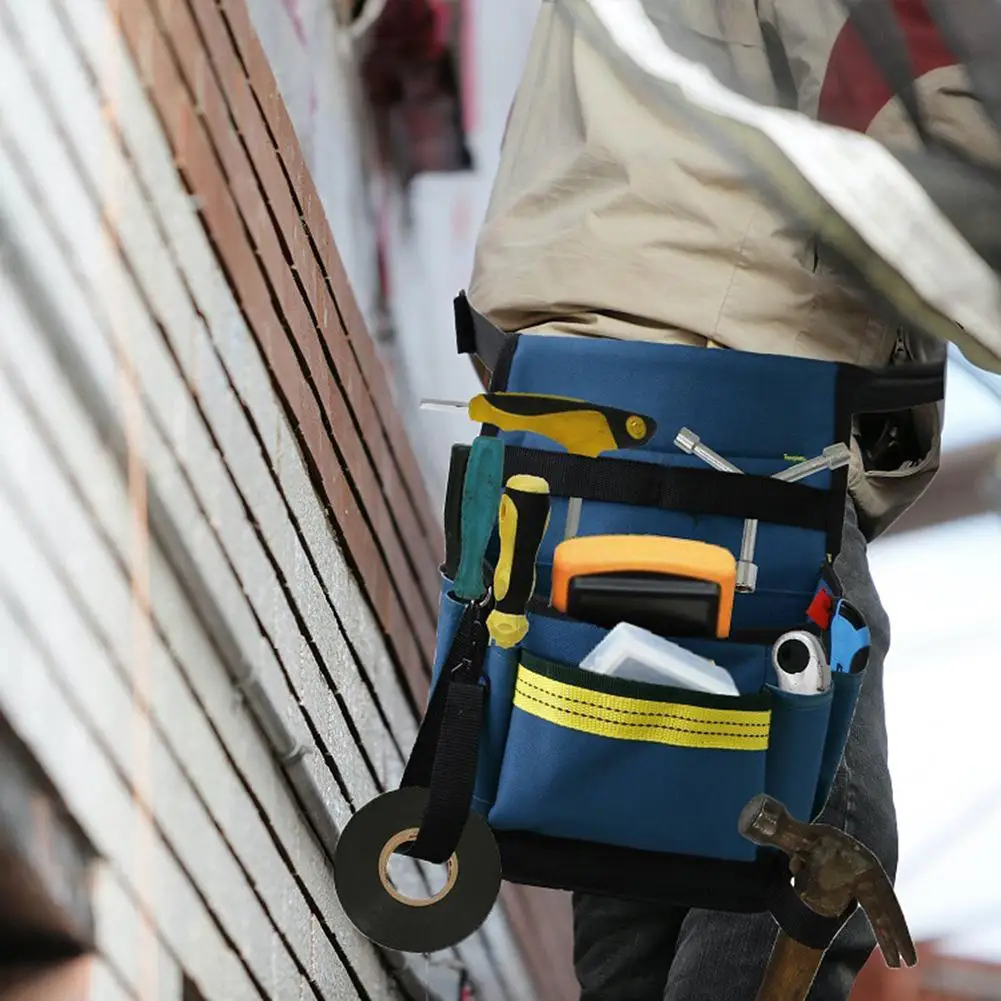 

Adjustable Electrician Tool Bag Belt 600D Oxford Cloth Waterproof Tool Belt Holder Kit Pockets Tool Bag With Waist Belt
