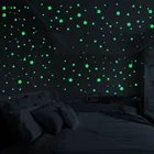 Светящиеся флуоресцентные наклейки на стену, 3D звезды, светится в темноте, украшения для детской комнаты, мультяшный узор, оптовая продажа