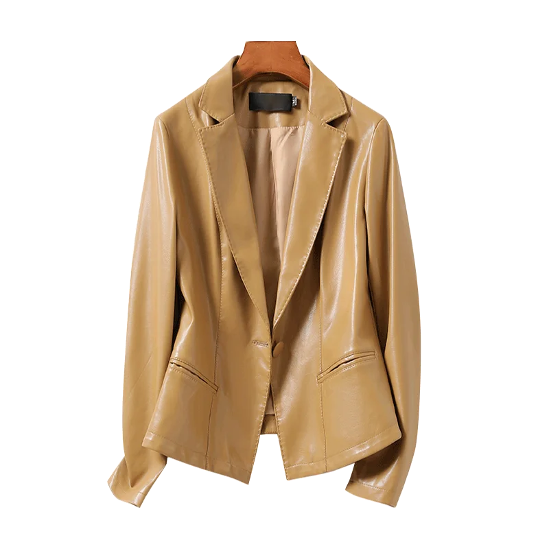 

Women Casual Genuine Leather Jacket 2021 Spring Autumn New Real Sheepskin Coat Female Slim Ladies Jackets Outerwear Y869