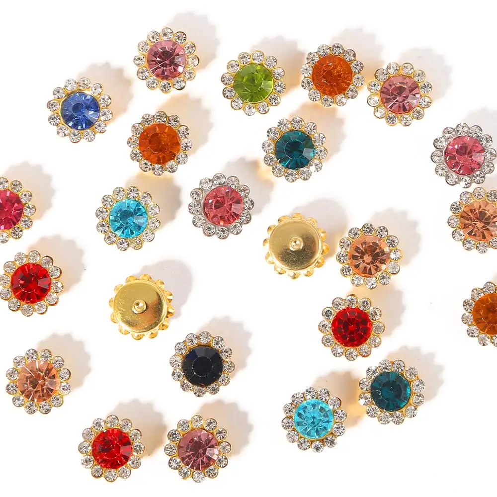 25/50pcs Gold/Rhodium Base Pointback Oval Loose Rhinestones Charm Craft Art DIY Gems Rhinestone Strass Sewing Supplies | Дом и сад