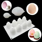 Форма для выпечки пасхальных яиц 3D, силиконовые формы для Мусса и торта из эпоксидной смолы, формы для подвесок B85F