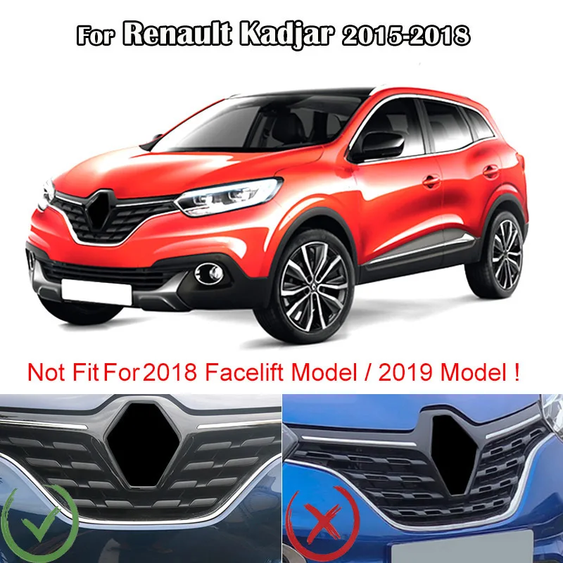 Для Renault Kadjar Хромированная передняя Центральная сетка решетка крышки капота решетка рамка отделка молдинг акцент аксессуары