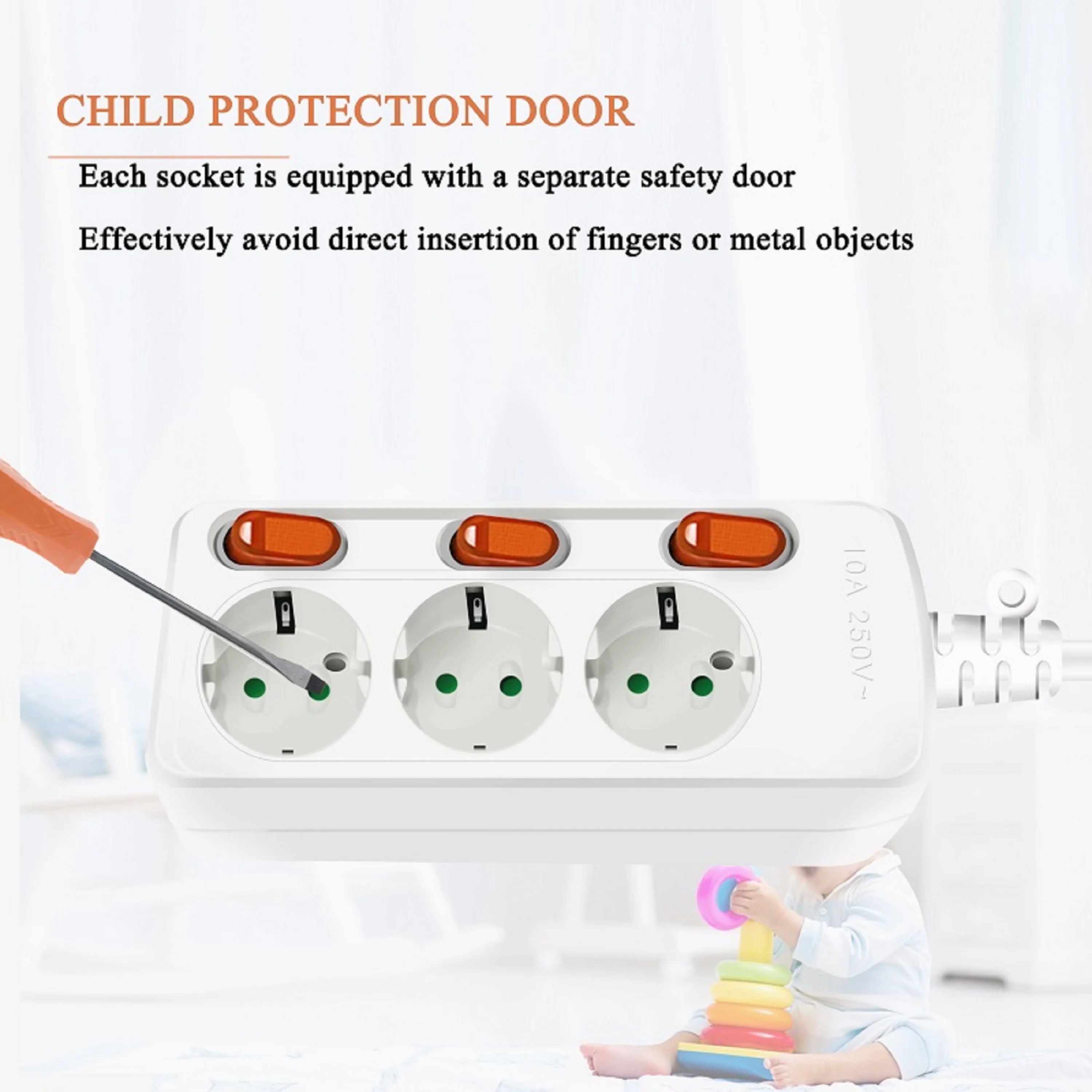 Удлинитель 1 5/2 5 M Мощность полосы Пособия по немецкому языку Стандартный