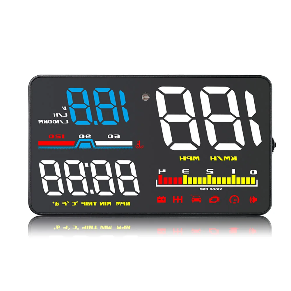 D5 5 &quotАвтомобильный HUD OBD дисплей цифровой скорости лобового стекла проектор