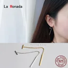 Женские Висячие серьги La Monada, корейские серьги из стерлингового серебра 925 пробы, ювелирные изделия, длинные женские серьги, стильные висячие серьги