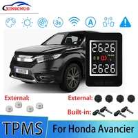 smart car tpms tire pressure monitor system for honda avancier with 4 sensors wireless alarm systems lcd display tpms monitor