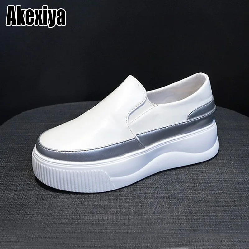 

Women Slip on Loafers Platform Vulcanized Shoes Woman PU Leather Fashion Casual Footwear Female Comfort Shoe 2022 BC3259