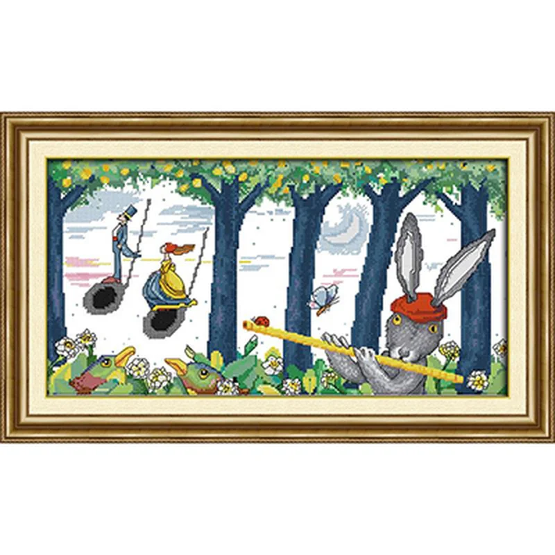 Наборы для вышивки крестиком в виде кроликов лесу 11CT14CT с рисунком животных