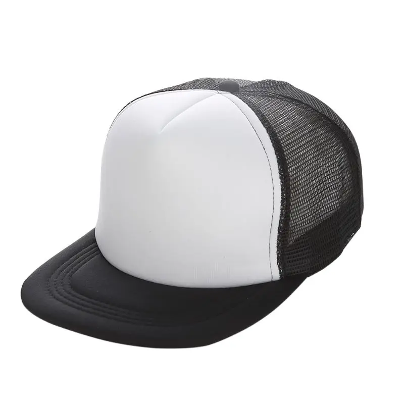 

Flat Brim Blank Plain Baseball Cap Hip Hop Women Men Mesh Snapback Strapback Trucker Hat Bone Black Blue Gray Green White Red