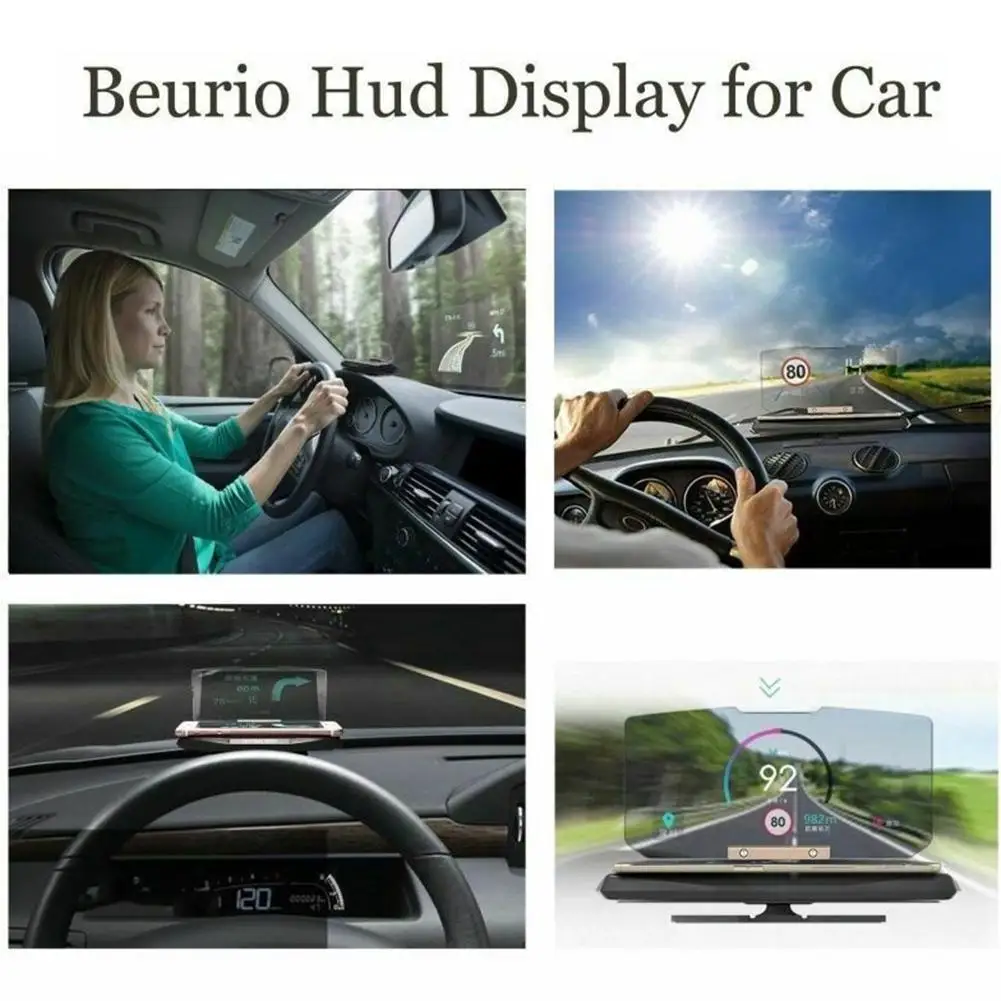 Автомобильный дисплей HUD, автомобильная подставка, складной держатель Предупреждение предупреждение о скорости, gps навигация, мобильный телефон, HUD кронштейн, дисплей на голову