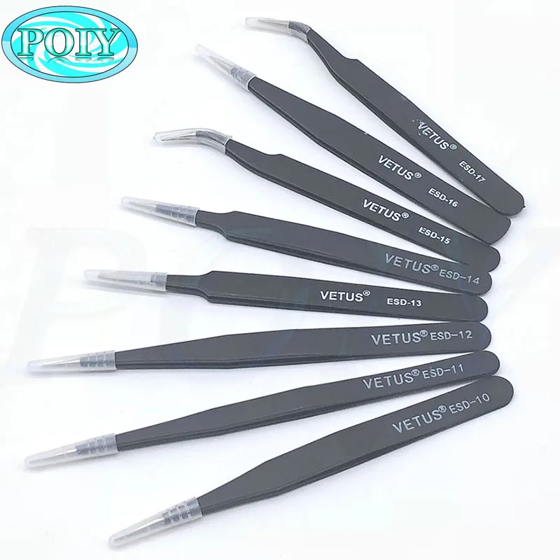 8 шт./лот антистатические BGA Пинцет ESD 10 11 12 13 14 15 16 17|tweezer|tweezer with led lighttweezer store |