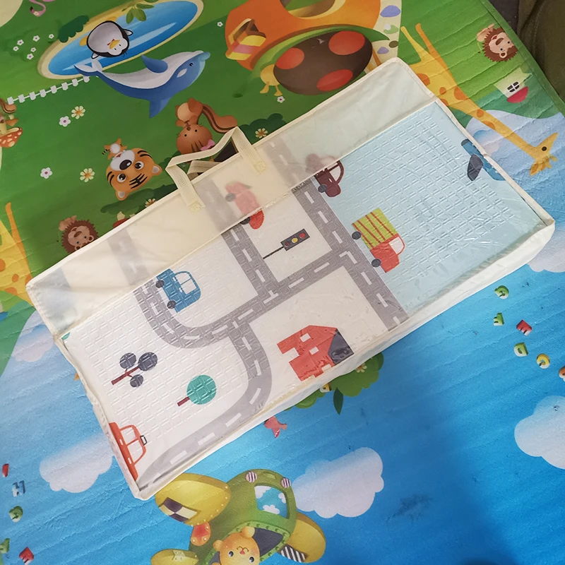 

200*150*0.5cm Reversible Baby Play Mat Double-Sided Crawling Mat Foldable Waterproof Portable Soft Floor Toddlers Infants Carpet