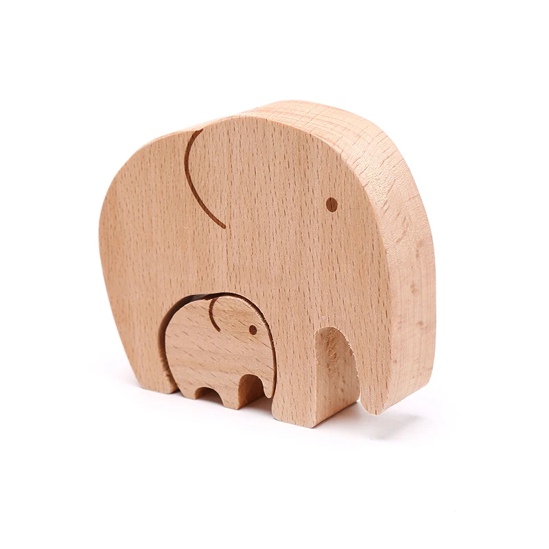 

Home Decor Mother's Day Gifts Elephant Mother And Child Shaped Design Decorative Wooden Ornament Room Desktop Decor Decoracin