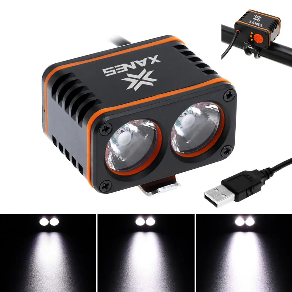 XANES 1200LM 2xT6 светодиодный 4-режимный USB водонепроницаемый велосипедный фонарь Контроль температуры Дисплей для езды на велосипеде автомобильный фонарь Фонари для верховой езды