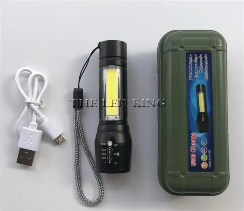 Мини USB светодиодный фонарик Открытый Перезаряжаемый свет для кемпинга водонепроницаемый масштабируемый фонарь 3 режима удобный фонарик
