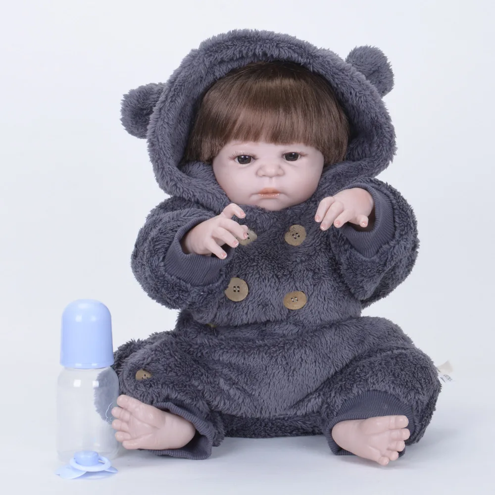 Полностью силиконовая виниловая Реалистичная кукла Reborn Девочка Младенцы Куклы 23 дюймов 58 см реалистичные принцесса детские игрушки подарок на день рождения