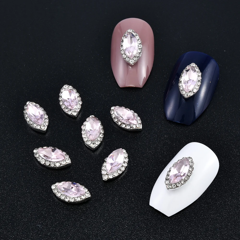 Самодельные Украшения для волос 10 шт./упак. 3d ногтей талисманы маркиза фиолетовые