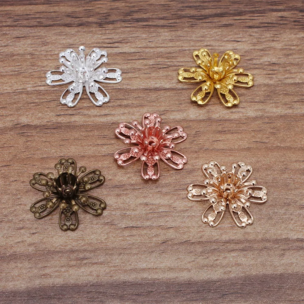 Заглушки для бусин латунные 19 мм 10 шт./лот изготовления сережек аксессуаров