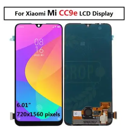 Black cc9e no frame Для Xiaomi mi A3 lcd mi CC9 дисплей кодирующий преобразователь сенсорного экрана в сборе запасные части 6,0" для Xiao mi CC9e lcd - Цвет: Black cc9e no frame