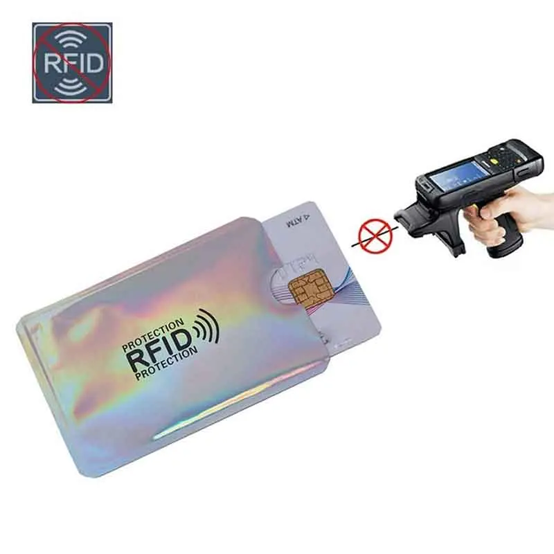 Silver 5 шт. Анти RFID кошелек Блокировка ридер Блокировка Рукава ID банк держатель для карт чехол Защита кредитный держатель для карт Алюминий - Цвет: Silver
